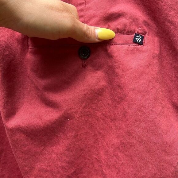 346 Brooks Brothers Men's Red Flat Front Chino Pants Size W42/L30 - Picture 4 of 7